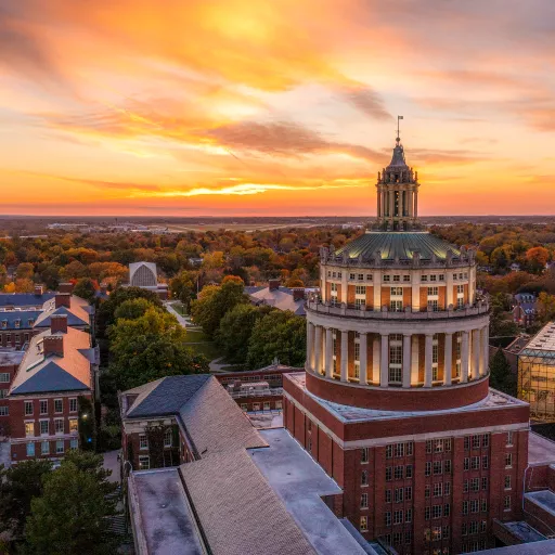 Rush Rhees at sunset